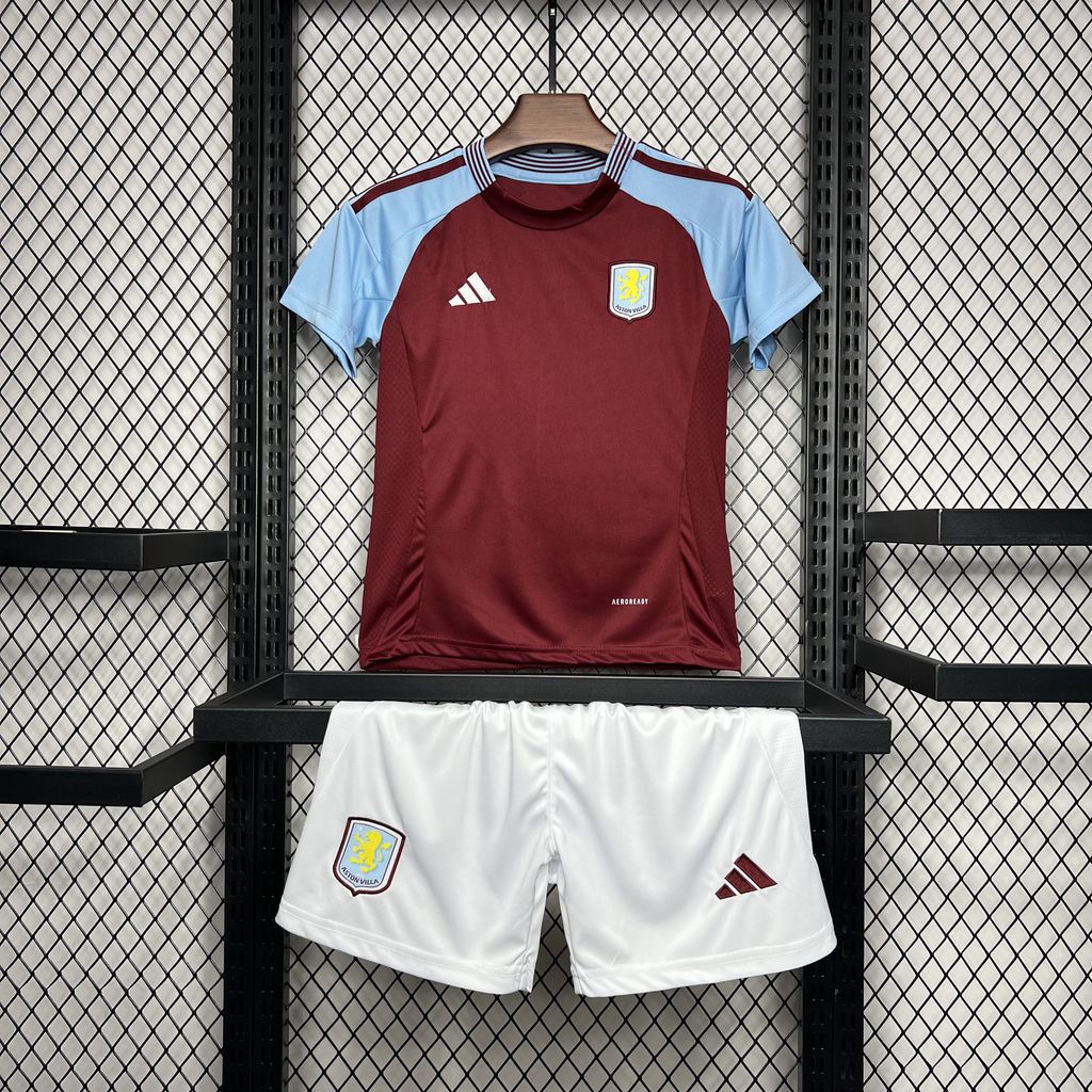 Aston Villa I 24/25 Conjunto infantil