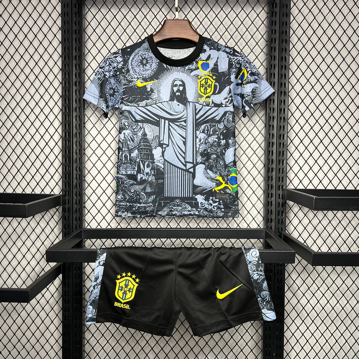 BRAZIL EDICIÓN ESPECIAL GRAY  24/25 CONJUNTO INFANTIL